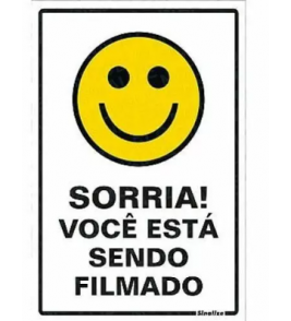 Placa sinalizadora poliéster 20x30 (sorria) Sinalize