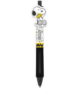 Caneta esferográfica retrátil Snoopy preta 0.7mm Tilibra