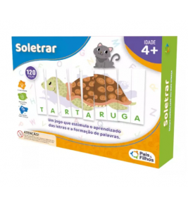 Quebra-cabeça soletrar 120 peças mdf Pais e Filhos