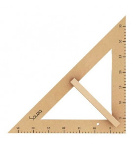 Esquadro 45 graus mdf natural Souza
