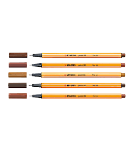 Caneta hidrográfica point 88 marrom 0.4mm Stabilo