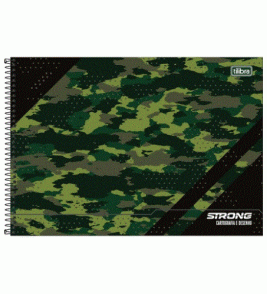 Caderno espiral capa dura de desenho 80 folhas strong Tilibra