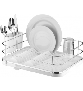 Escorredor para louça branco/cromado 40.5x35.5x13.5cm Future