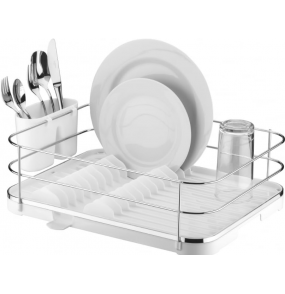 Escorredor para louça branco/cromado 40.5x35.5x13.5cm Future