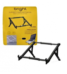 Suporte para notebook regulável 5 níveis preto Bright