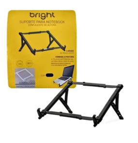 Suporte para notebook regulável 5 níveis preto Bright
