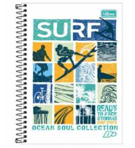 Caderno espiral capa dura 1/4 200 folhas d+ sortida Tilibra