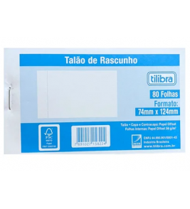Talão de rascunho 80 folhas 139x206mm médio Tilibra