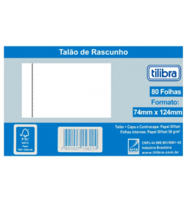 Talão de rascunho 80 folhas 74x124mm Tilibra