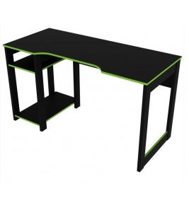 Escrivania gamer me4152 preto e verde 1.36mt Tecno Mobili