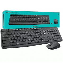 Teclado e mouse sem fio MK235 preto logitech