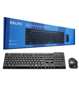 Teclado e mouse sem fio com teclas flutuantes 2.4ghz Multilaser / Multi