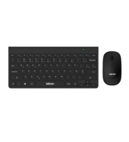 Teclado e mouse sem fio mini KM1931 preto R8/ Letron
