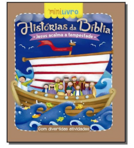 Livro história minilivro Jesus acalma a tempestade 16 páginas Ciranda Cultural