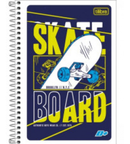 Caderno espiral capa fina 1/4 48 folhas D+ fotos diversas Tilibra