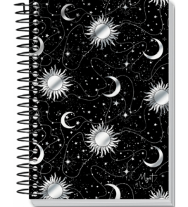 Caderno espiral capa dura 1/4 192 folhas myst Kit