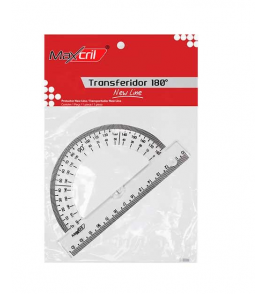 Transferidor 180 graus cristal new line Maxcril