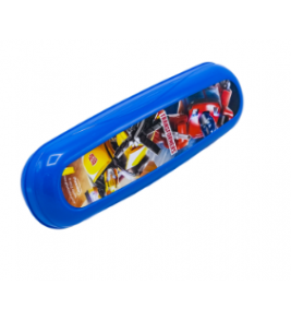 Porta escova transformers azul 300ml Plasvale