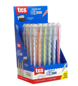 Caneta gel spin fresh 0.6mm cores Tris