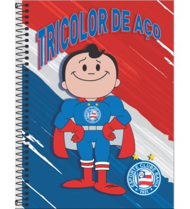 Caderno espiral capa dura 10 matérias 160 folhas bahia universitário 3B