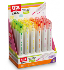 Marcador de texto clear apagável cores Tris