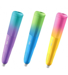 Caneta borracha trendz com apontador cores Tris