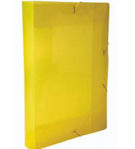 Pasta oficio 30mm com elástico amarelo line Dello