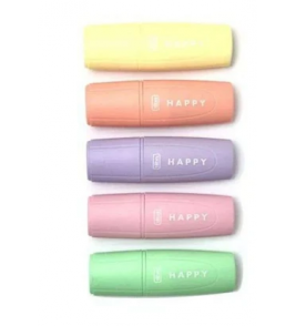 Marcador de texto mini happy cores pastel Tilibra