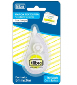 Marcador de texto fita 5mmx6m amarelo Tilibra