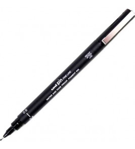 Caneta hidrográfica fineliner preto 0.6mm Uni-Ball