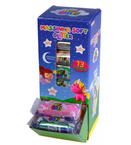 Massa de modelar com 1 50g com glitter color Uti Guti