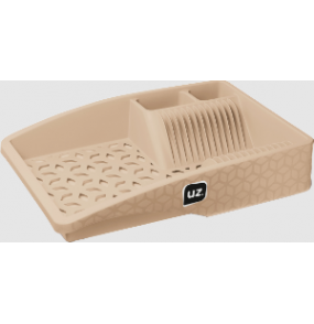 Escorredor para louça slim capuccino 40x30x8.5cm Uz