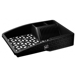 Escorredor para louça slim preto 44x30x8.5cm Uz