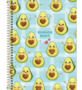 Caderno espiral capa dura 10 matérias 160 folhas abacute universitário Tilibra