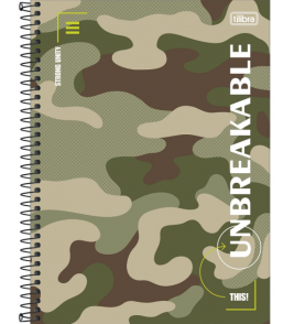 Caderno espiral capa dura 20 matérias 320 folhas hide universitário Tilibra