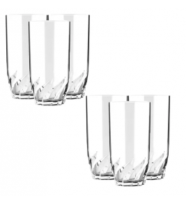 Conjunto 06 copos vidro bali 230ml transparente Plasvale
