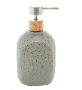 Dispenser para sabão líquido granilite cinza 430ml Lyor