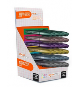 Marcador de texto slim cores metalicas Jocar Oficce
