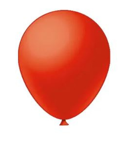 Balão liso 8 vermelho com 50 unidades Fest Ball