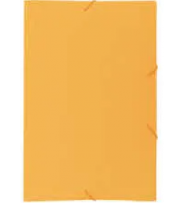 Pasta oficio fina com elástico laranja pastel Acp