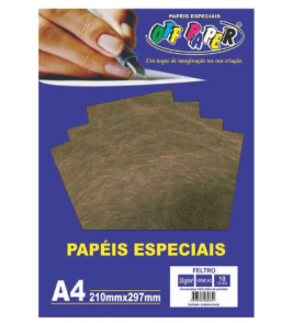 Feltro a4 marrom 30g 10 folhas Off Paper