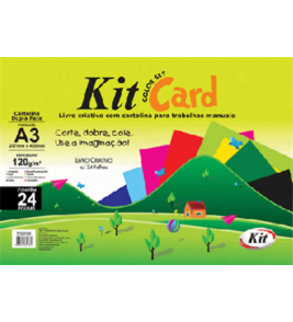 Livro criativo a3 com dupla face 120gr cores 24 folhas Kit