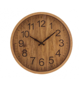 Relógio de parede wood 30cm madeira Lyor