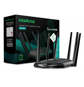 Roteador 4p wireless gigabit com 6 antenas w5-2100g Intelbras