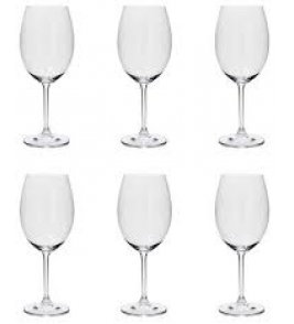 Conjunto 06 taças para vinho cristal bohemia colibri 580ml Wolff