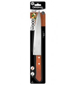 Faca inox 8 wood cabo madeira Original