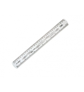 Régua 30cm flexível cristal Maxcril/Waleu