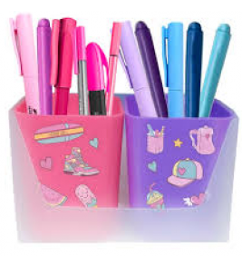 Porta objeto kit full com 2 cores rosa roxo Dello