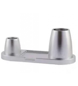 Porta caneta clips lembrete metalizado prata fosco Maxcril/Waleu