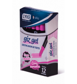 Marcador de texto gel giz rosa Lyke